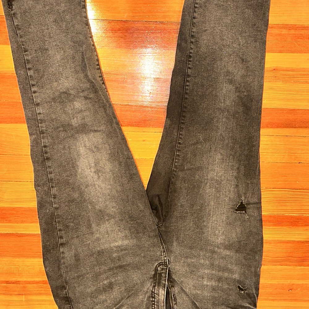 Time and Tru High Rise Black/Gray Jeans